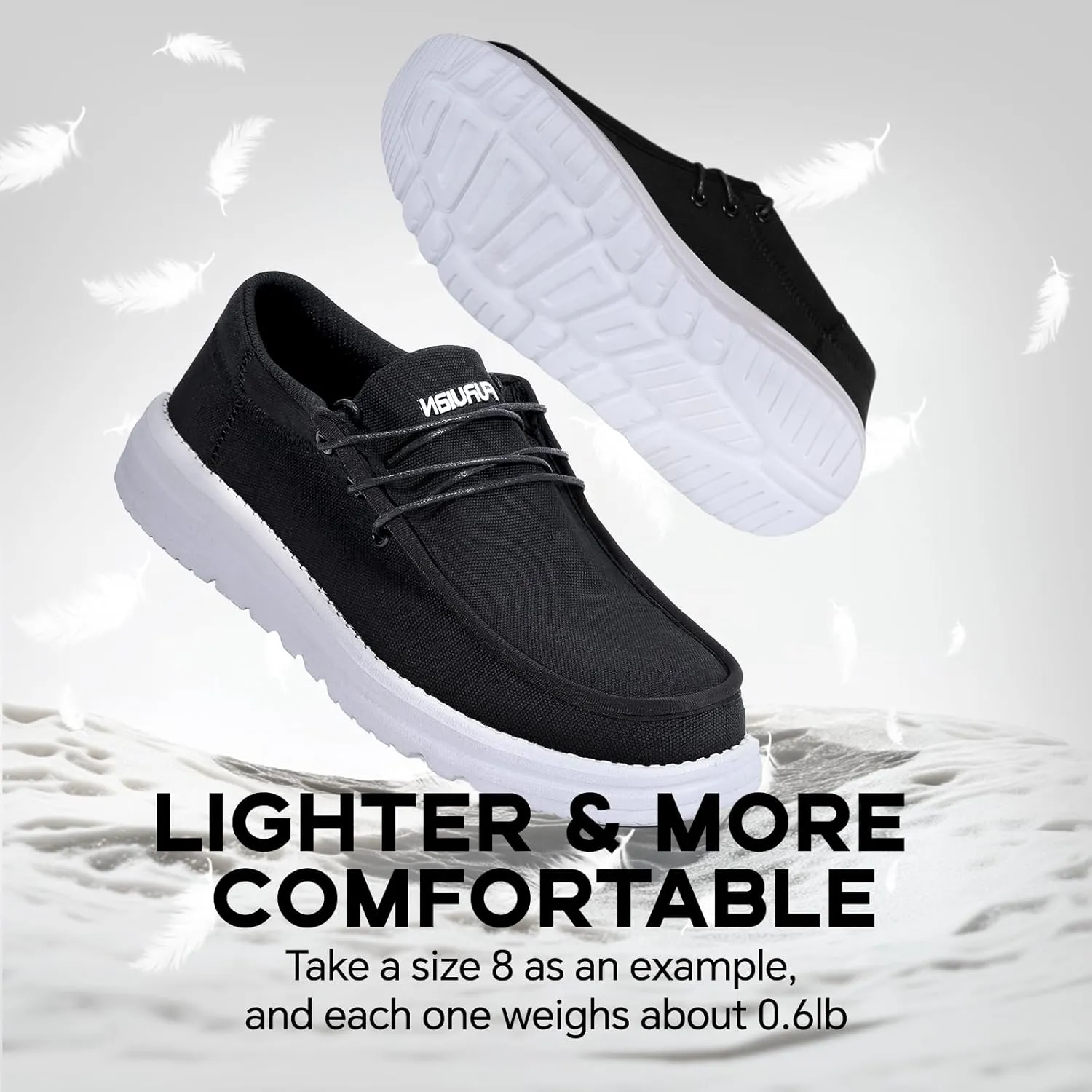 Furuian Steel Toe Shoes for Men Low-top Safety Work Shoes for Men Lightweight Steel Toe Sneakers Comfortable Canvas Work Loafers Zapatos De Trabajo para Hombres