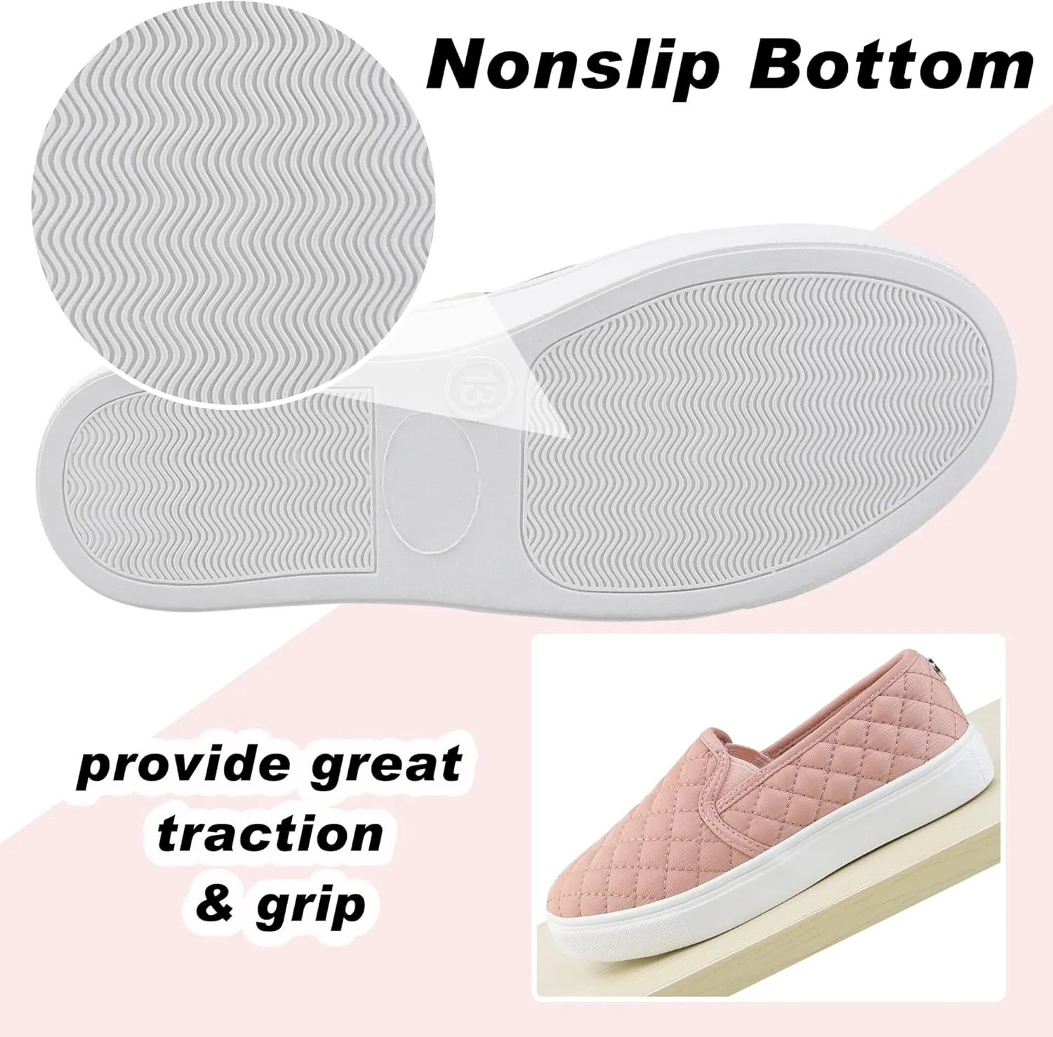 Girls Sneakers Slip On Casual Sneakers for Girls Nonslip Comfort Lightweight Flats Shoes for Big Girls Little Girls