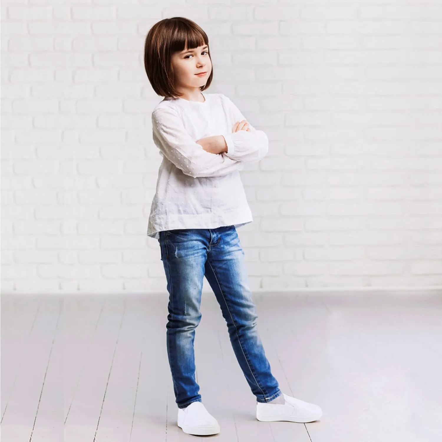 Girls Sneakers Slip On Casual Sneakers for Girls Nonslip Comfort Lightweight Flats Shoes for Big Girls Little Girls