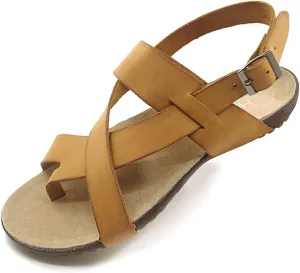 Harssidanzar Genuine Leather Sandals Mens for Outdoor Sandals Mens Adjustable Strap Sandals Leather Sandals Men GM202
