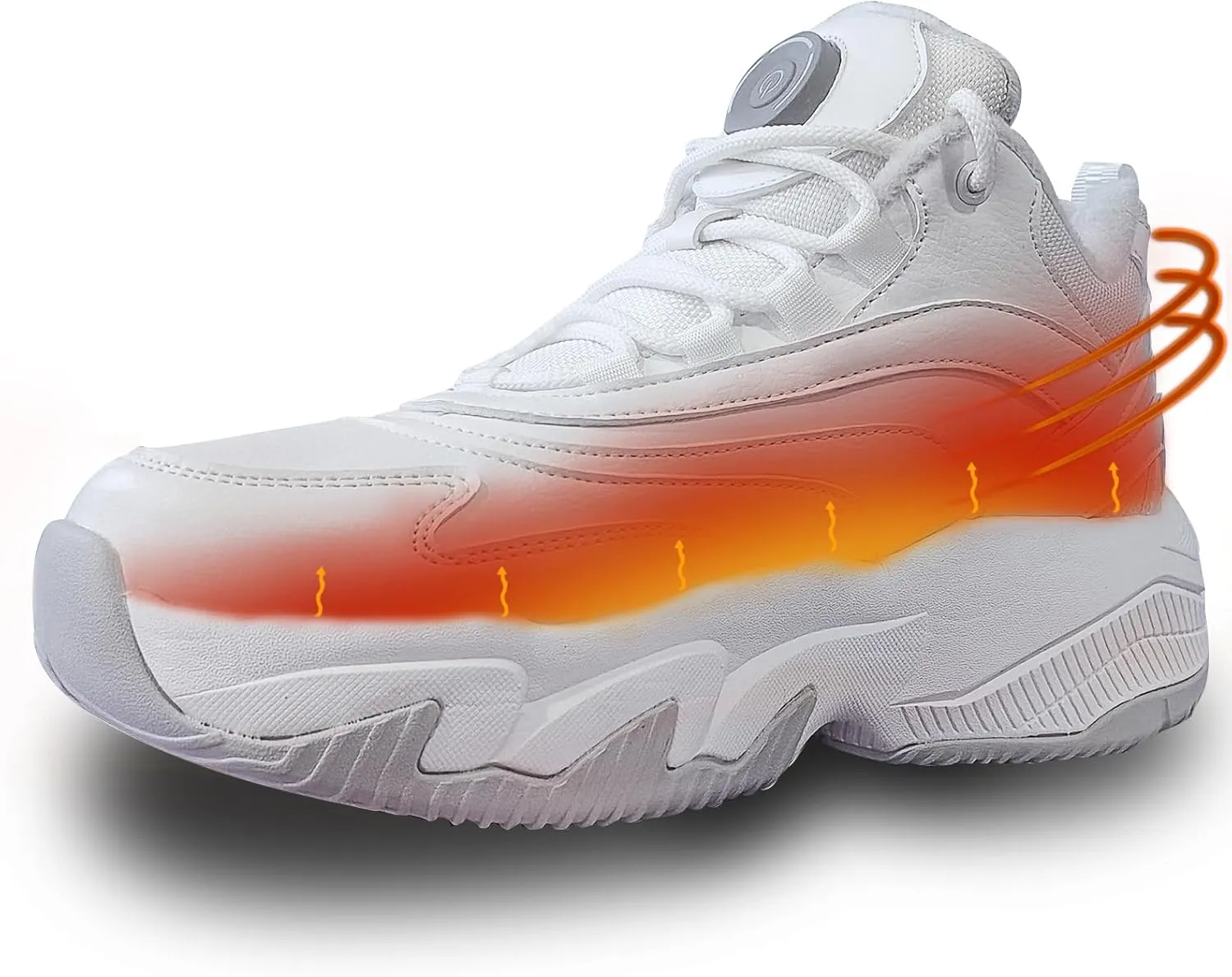 Heated Sneakers - Foot Warmer for Men & Women, Electric Heating Shoes with 4000mAh Battery, Anti-Slip Snow Trail Shoes 3 Heating Levels, Rechargeable Hiking Shoes Winter Outdoor Unisex