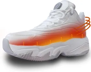 Heated Sneakers - Foot Warmer for Men & Women, Electric Heating Shoes with 4000mAh Battery, Anti-Slip Snow Trail Shoes 3 Heating Levels, Rechargeable Hiking Shoes Winter Outdoor Unisex