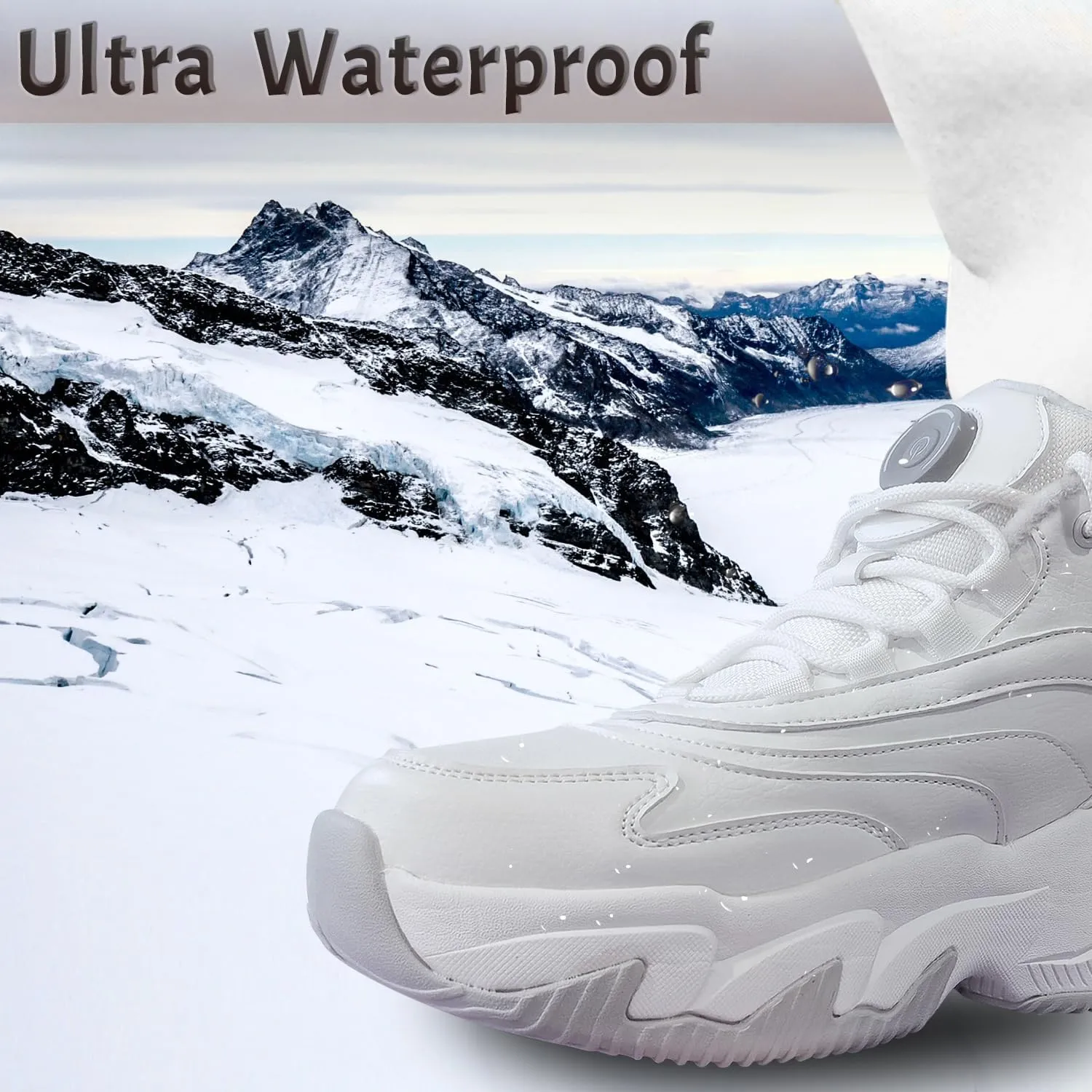 Heated Sneakers - Foot Warmer for Men & Women, Electric Heating Shoes with 4000mAh Battery, Anti-Slip Snow Trail Shoes 3 Heating Levels, Rechargeable Hiking Shoes Winter Outdoor Unisex