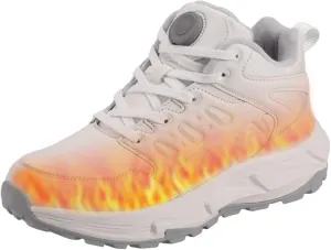 Heated Sneakers Thermal Running Shoes for Women Men, 3 Temperature Settings Walking Shoes Foot Warmer Shoes Non Slip Plush Breathable Winter Life Work Keep Feet Warm