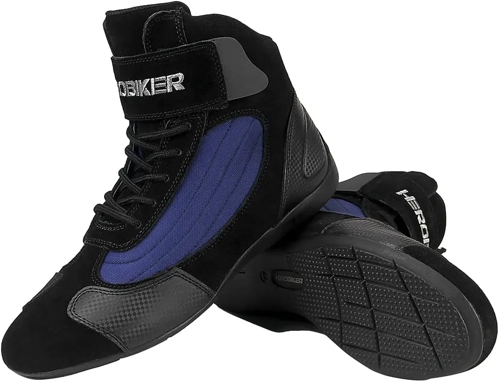 HEROBIKER Motorcycle Combat Boots Racing Hiking Outdoor Work Mid Ankle Shoes for Men