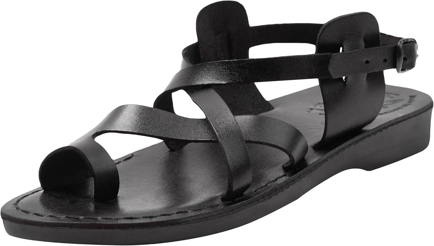 Holy Land Market Men/Women Biblical Jesus Leather Sandals/Slides From Jerusalem (Jesus - Style I)