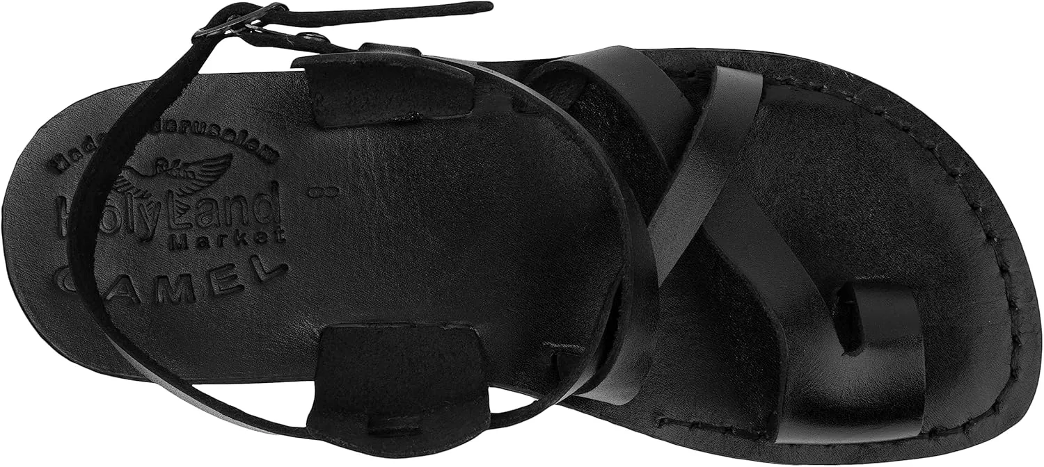 Holy Land Market Men/Women Biblical Jesus Leather Sandals/Slides From Jerusalem (Jesus - Style I)