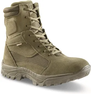 HQ ISSUE Talos 8” Men’s Side Zip Waterproof Tactical Boots, Military Combat Hiking Shoes