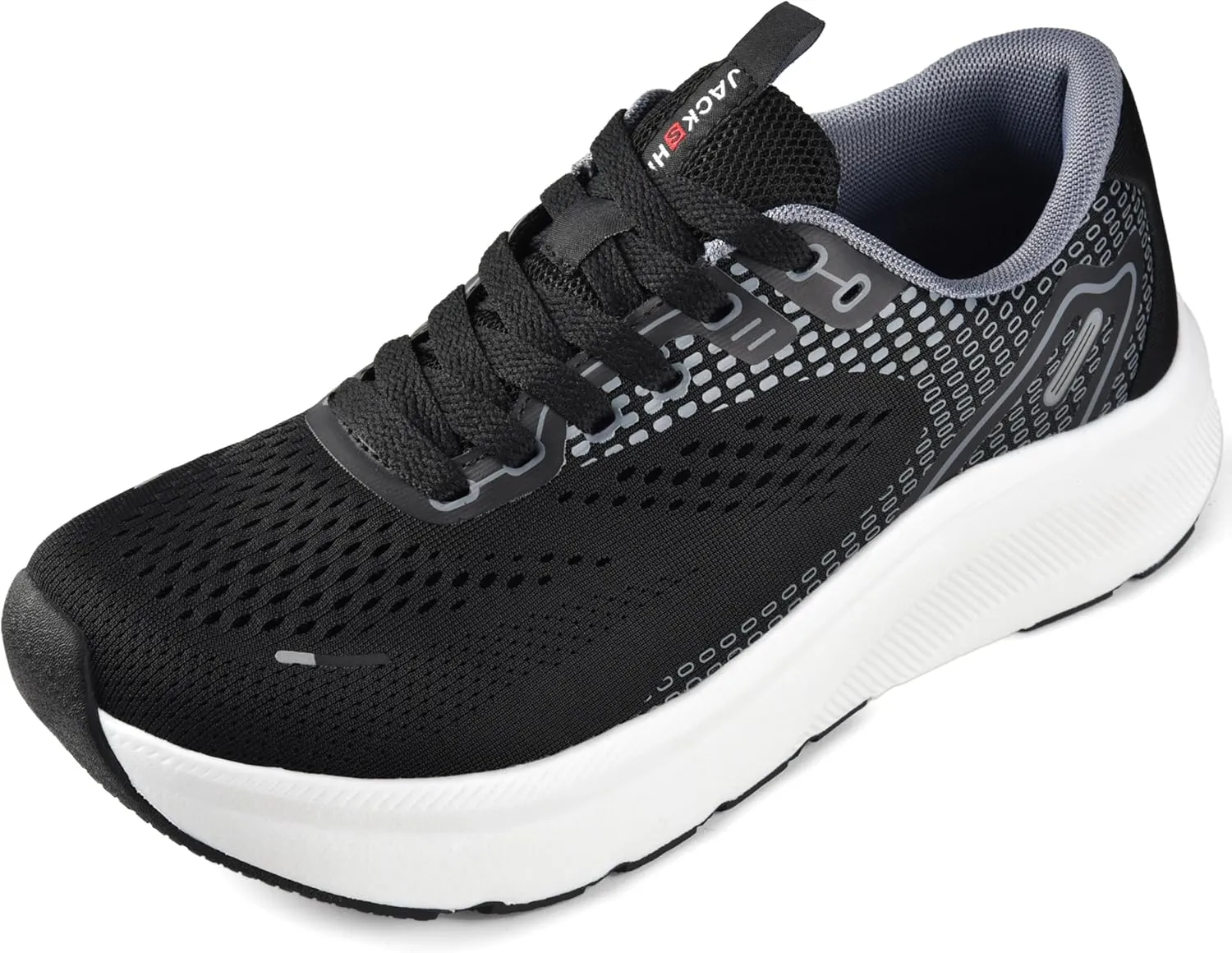 JACKSHIBO Wide Toe Box Shoes for Men Arch Support Shoes Wide Width Sneakers for Running Walking Athletic Tennis Orthopedic Plantar Fasciitis Workout Flux Footwear with Thick Cushioned Zero Drop Sole