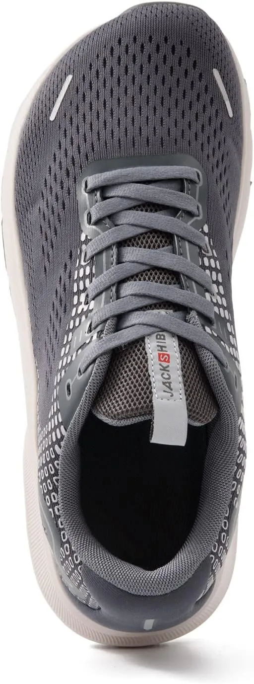 JACKSHIBO Wide Toe Box Shoes Women Arch Support Wide Sneakers for Running Walking Athletic Tennis Orthopedic Plantar Fasciitis Workout Flux Footwear with Thick Cushion Zero Drop Sole Width Shoes