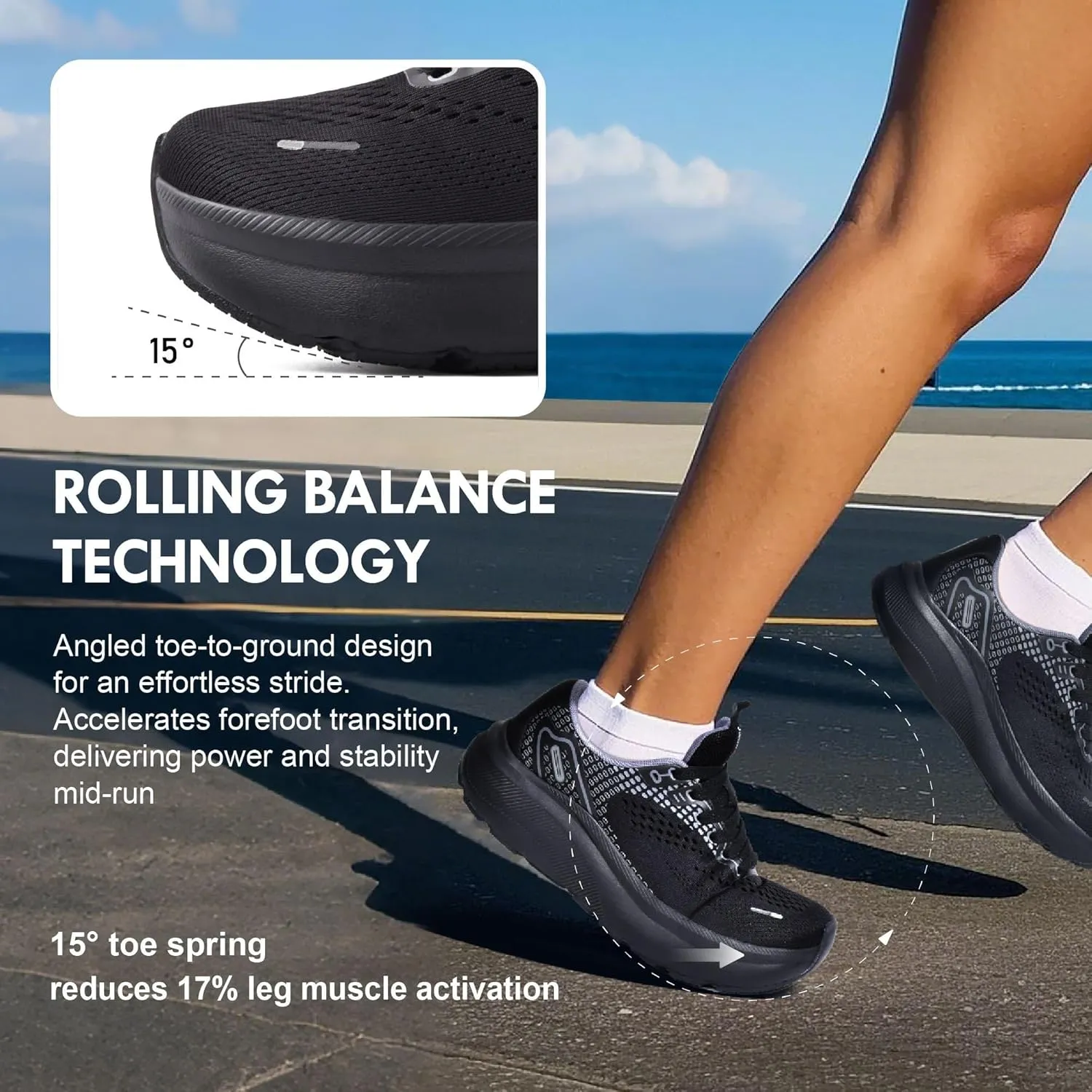 JACKSHIBO Wide Toe Box Shoes Women Arch Support Wide Sneakers for Running Walking Athletic Tennis Orthopedic Plantar Fasciitis Workout Flux Footwear with Thick Cushion Zero Drop Sole Width Shoes