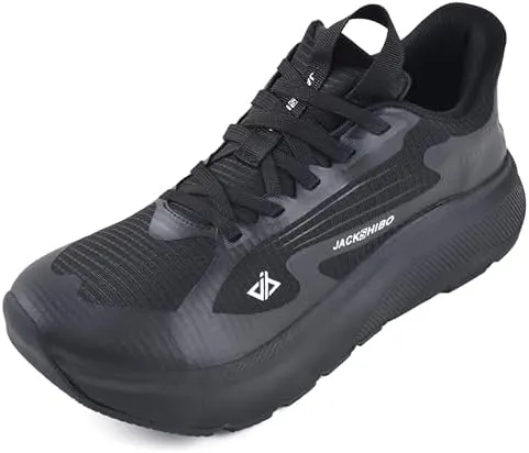 JACKSHIBO Women's Wide Toe Box Road Running Shoes Slip in Hands Free Arch Support Tennis Shoes Orthopedic Cushion Walking Sneakers with Metatarsal Pad