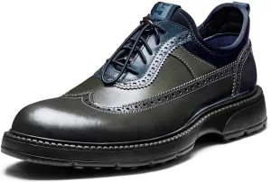 Jepsengord Men's Dress Shoes Casual Genuine Leather Wingtip Oxford Shoes Comfort Formal Business Wedding Derby Sneakers