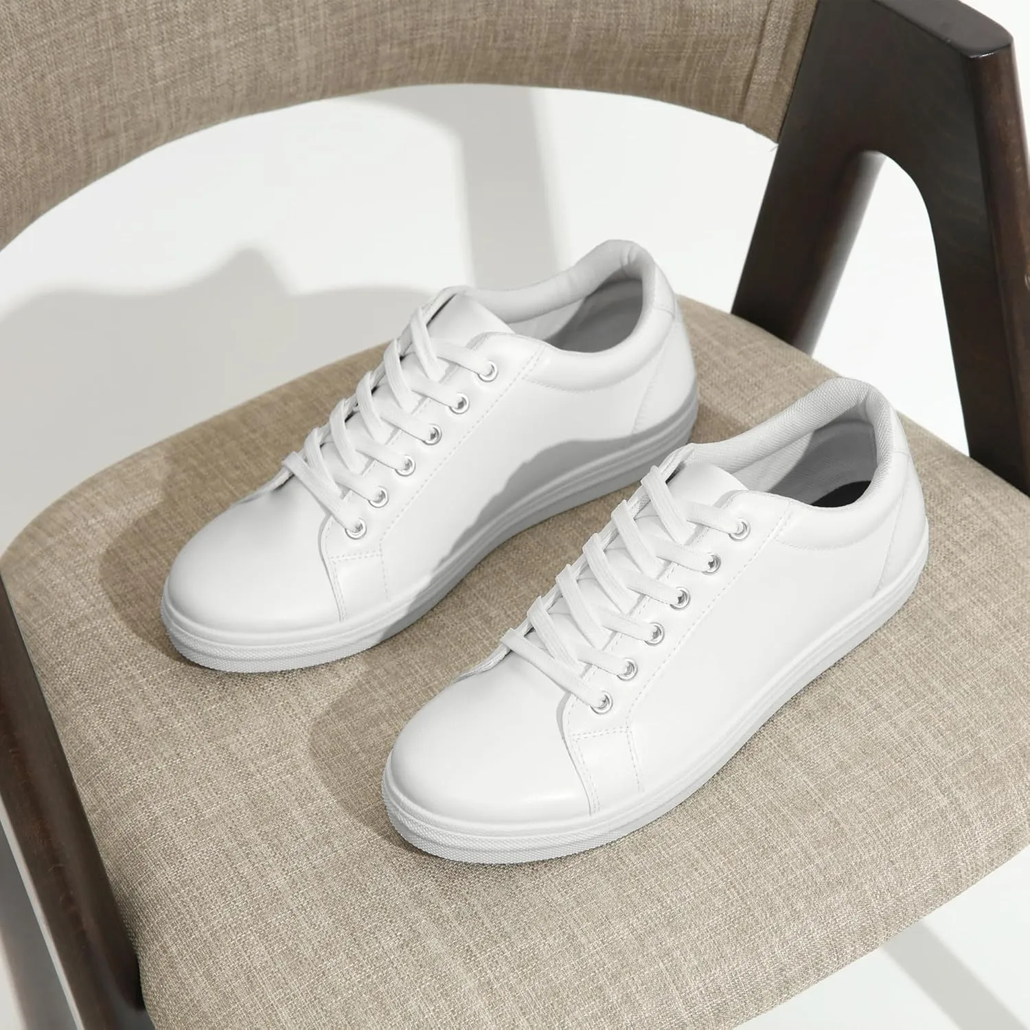 Jousen Mens Sneakers White Mens Casual Shoes Soft Breathable Fashion Sneakers for Mens