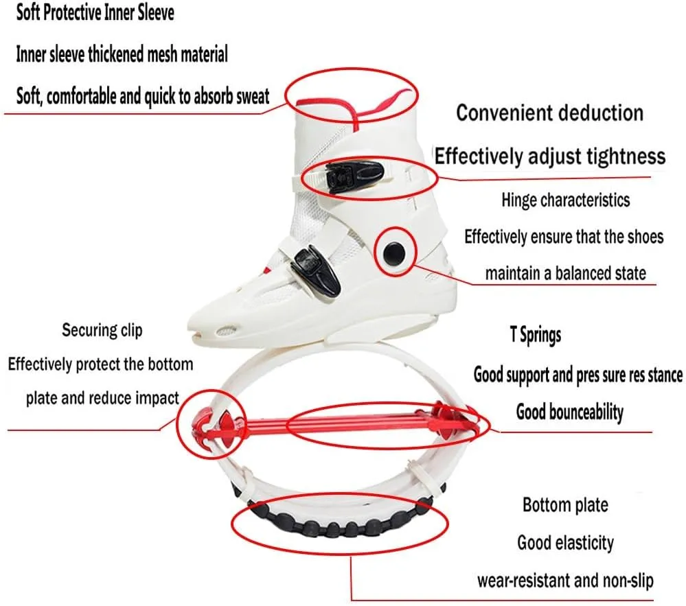 Jumps Shoes Kangaroo Jumping Shoes | Adults Bounce Shoes | Women Teen Exercise Bouncing Moon Shoes | Women's Sizes 6-7 | Youth's Sizes 4.5-5.5