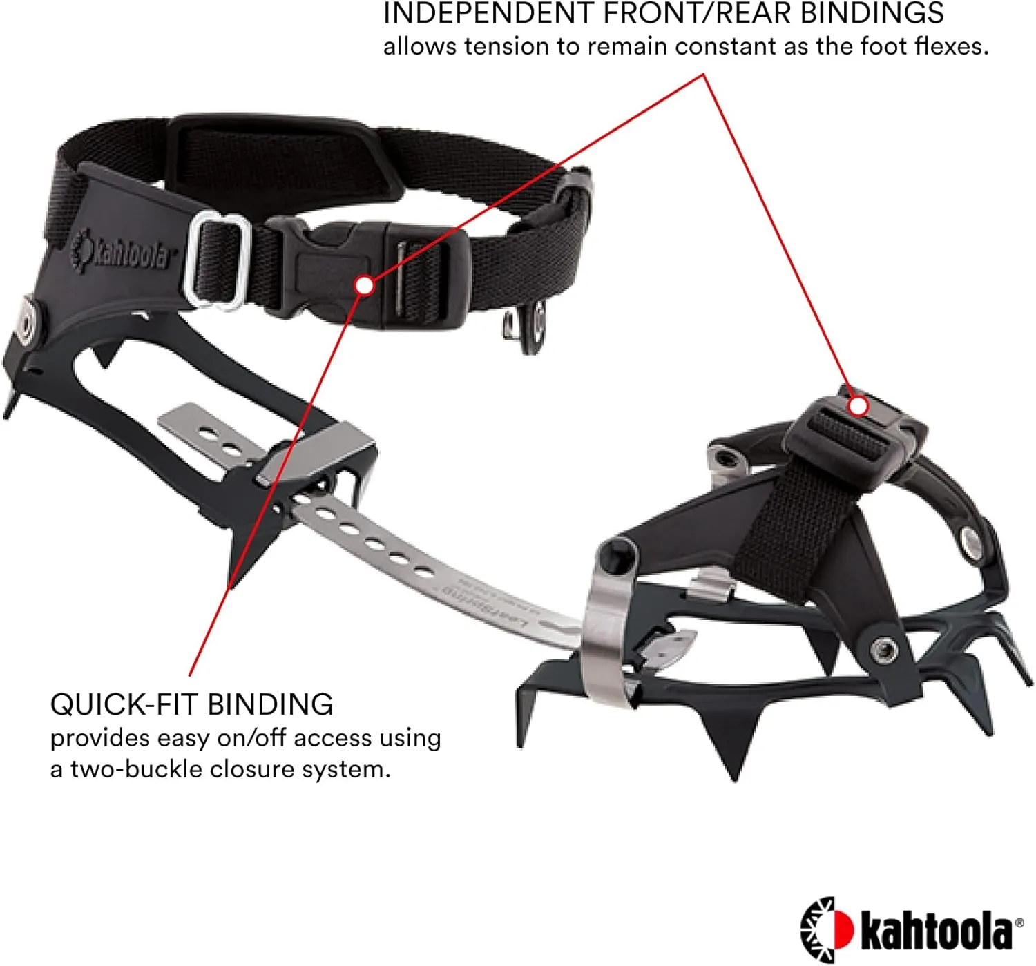 Kahtoola K 10 Hiking Crampon for Snow, Ice Mountaineering & Trekking