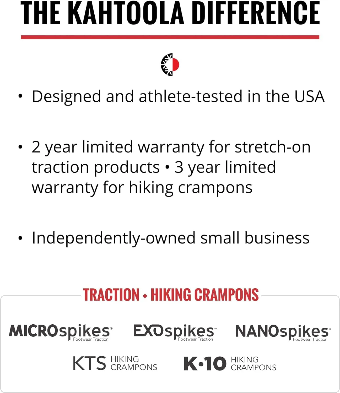 Kahtoola MICROspikes Footwear Traction for Winter Trail Hiking & Ice Mountaineering