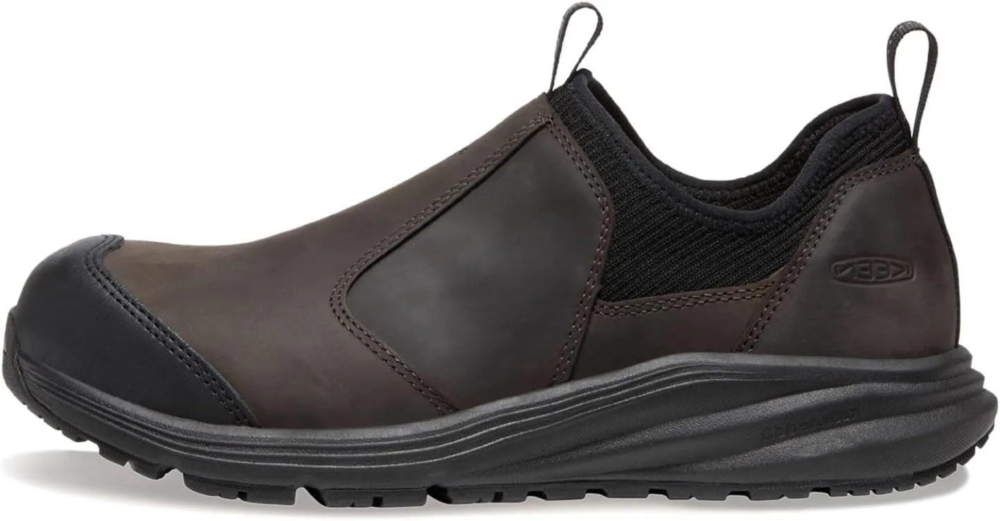KEEN Utility Men's Vista Energy  Shift Low Height Composite Toe ESD Leather Slip-On Industrial Work Shoe