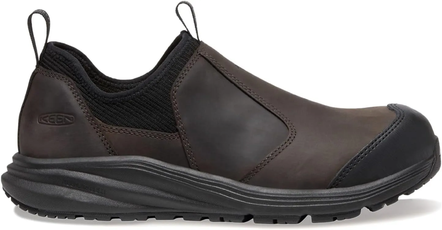 KEEN Utility Men's Vista Energy  Shift Low Height Composite Toe ESD Leather Slip-On Industrial Work Shoe