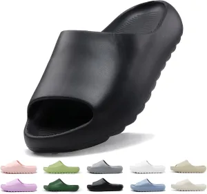 Kids Lightweight Soft EVA Non-Slip Slides Slippers Open Toe Comfy Sandals for Toddler Boys Girls Children Bathroom Shower Summer Pool Beach Slippers