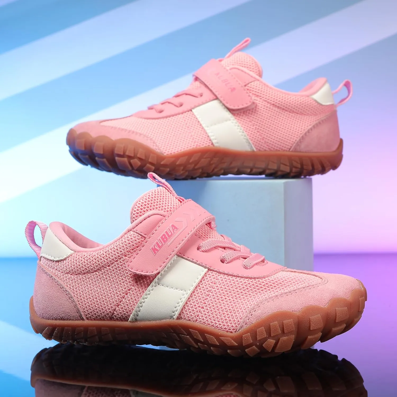 KUBUA Boys Girls Sneakers Kids Barefoot Shoes Comfort Anti-Slip Walking Shoes for Indoor Outdoor Toddler Little Big Kid