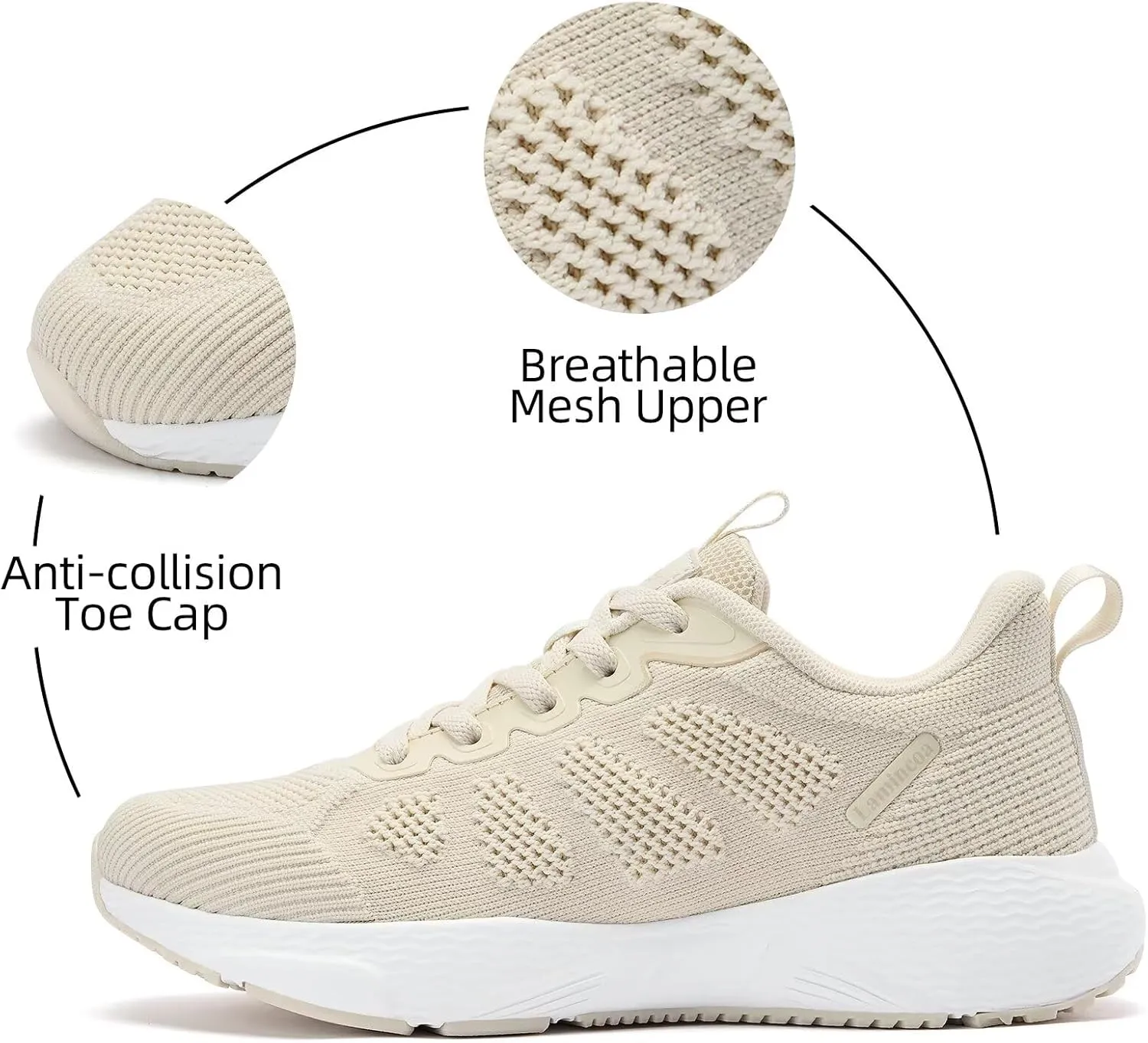 Lamincoa Women's Walking Shoes Running Lightweight Sneakers Comfortable Tennis Athletic Shoes Outdoor Gym Sport Workout