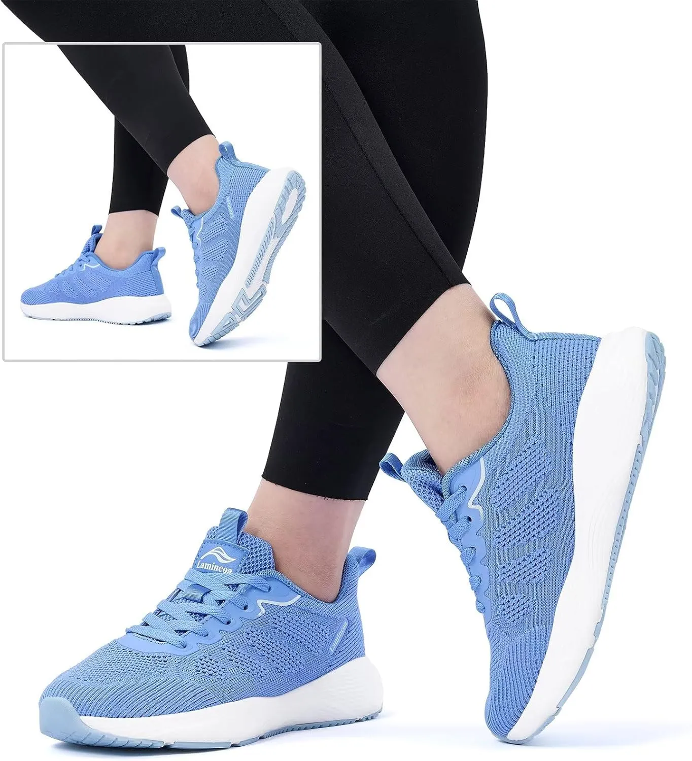 Lamincoa Women's Walking Shoes Running Lightweight Sneakers Comfortable Tennis Athletic Shoes Outdoor Gym Sport Workout