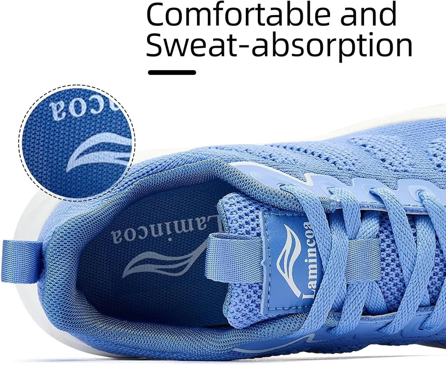Lamincoa Women's Walking Shoes Running Lightweight Sneakers Comfortable Tennis Athletic Shoes Outdoor Gym Sport Workout