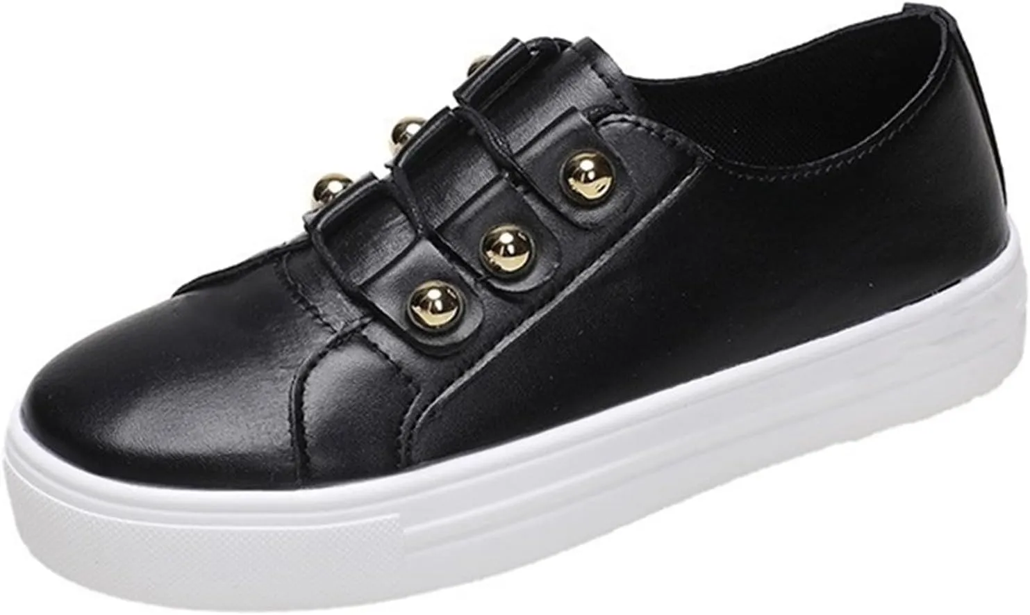 Lausiuoe Platform Sneakers For Women Fashion Classic Casual Non-Slip Comfort Breathable Slip On Running Walking Shoes