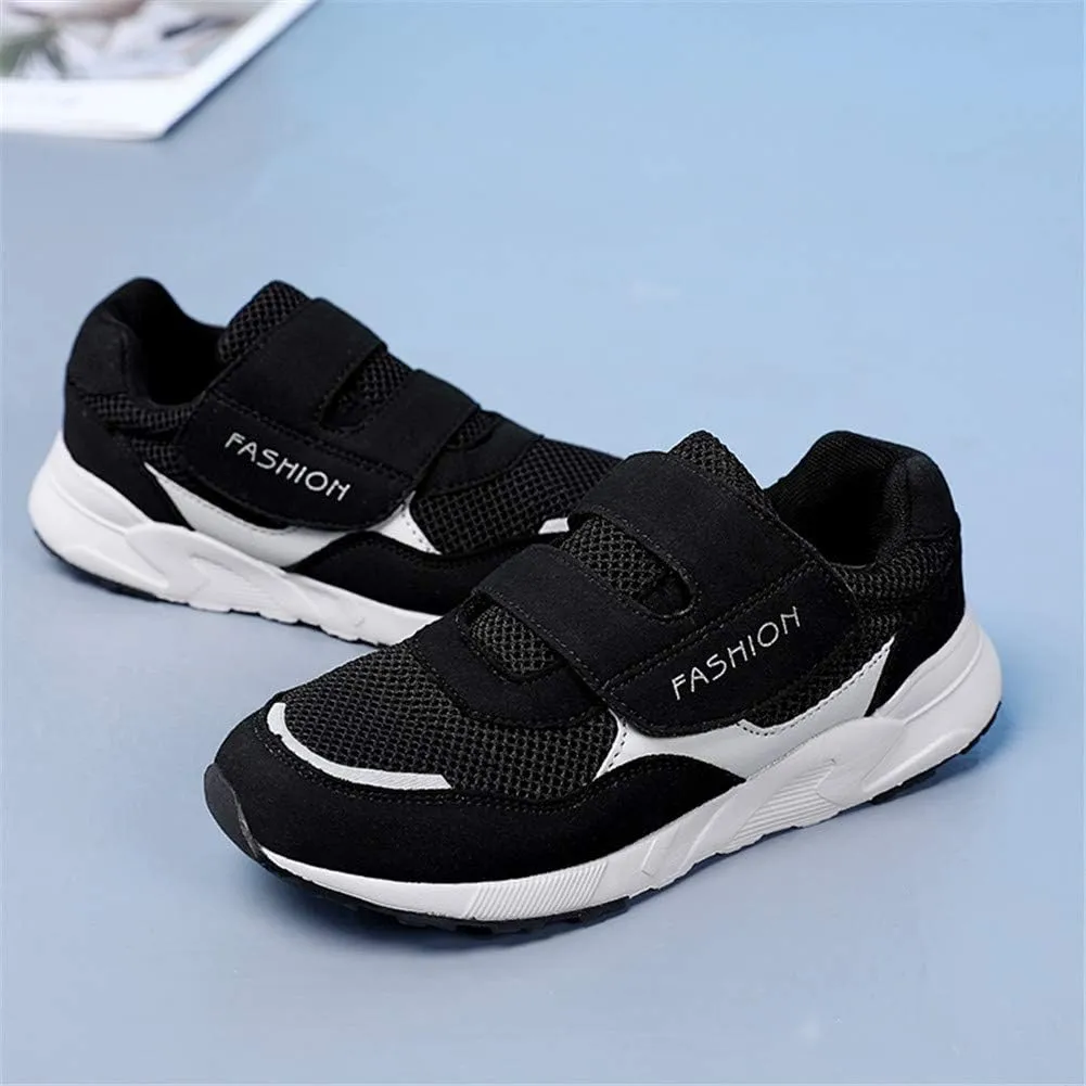 Leader Show Women's Elderly Casual Comfort Walking Shoe Safety Flats Non-Slip Hook & Loop Sneakers