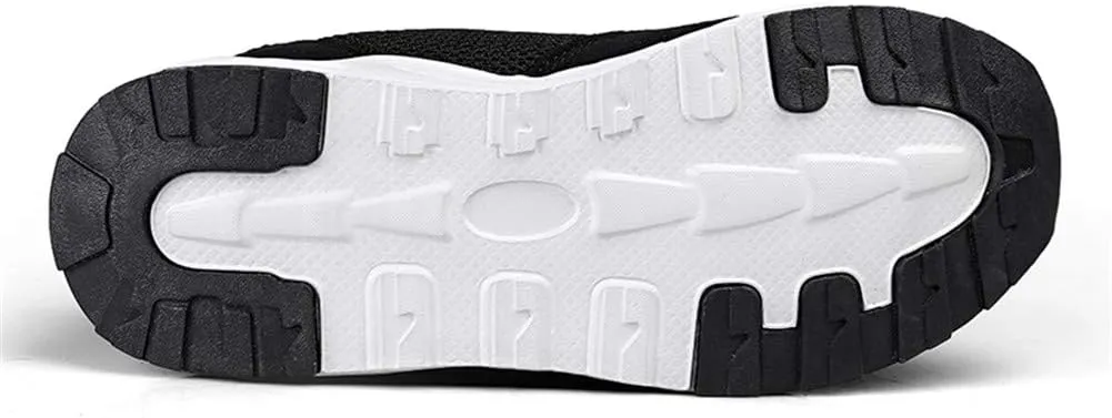 Leader Show Women's Elderly Casual Comfort Walking Shoe Safety Flats Non-Slip Hook & Loop Sneakers