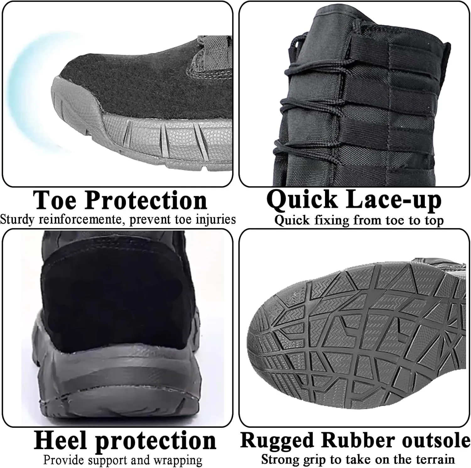 Lightweight Military Tactical Combat Boots Men Outdoor Hiking Desert Army Boots Breathable Male Jungle Shoes Man Side Zip
