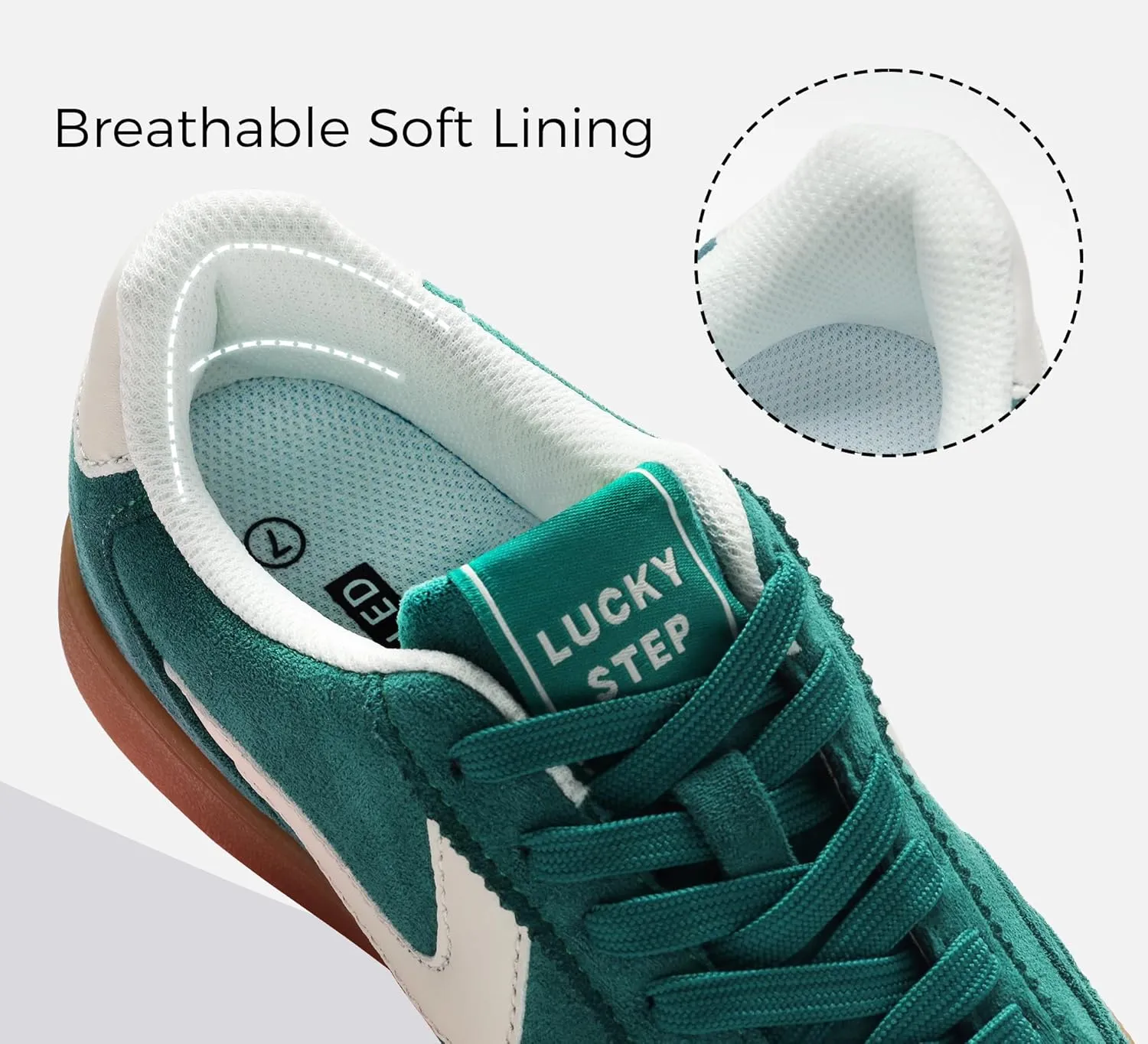 LUCKY STEP Women's Retro Fashion Sneakers Classic Casual Walking Shoes Non Slip Comfort Skate Shoes