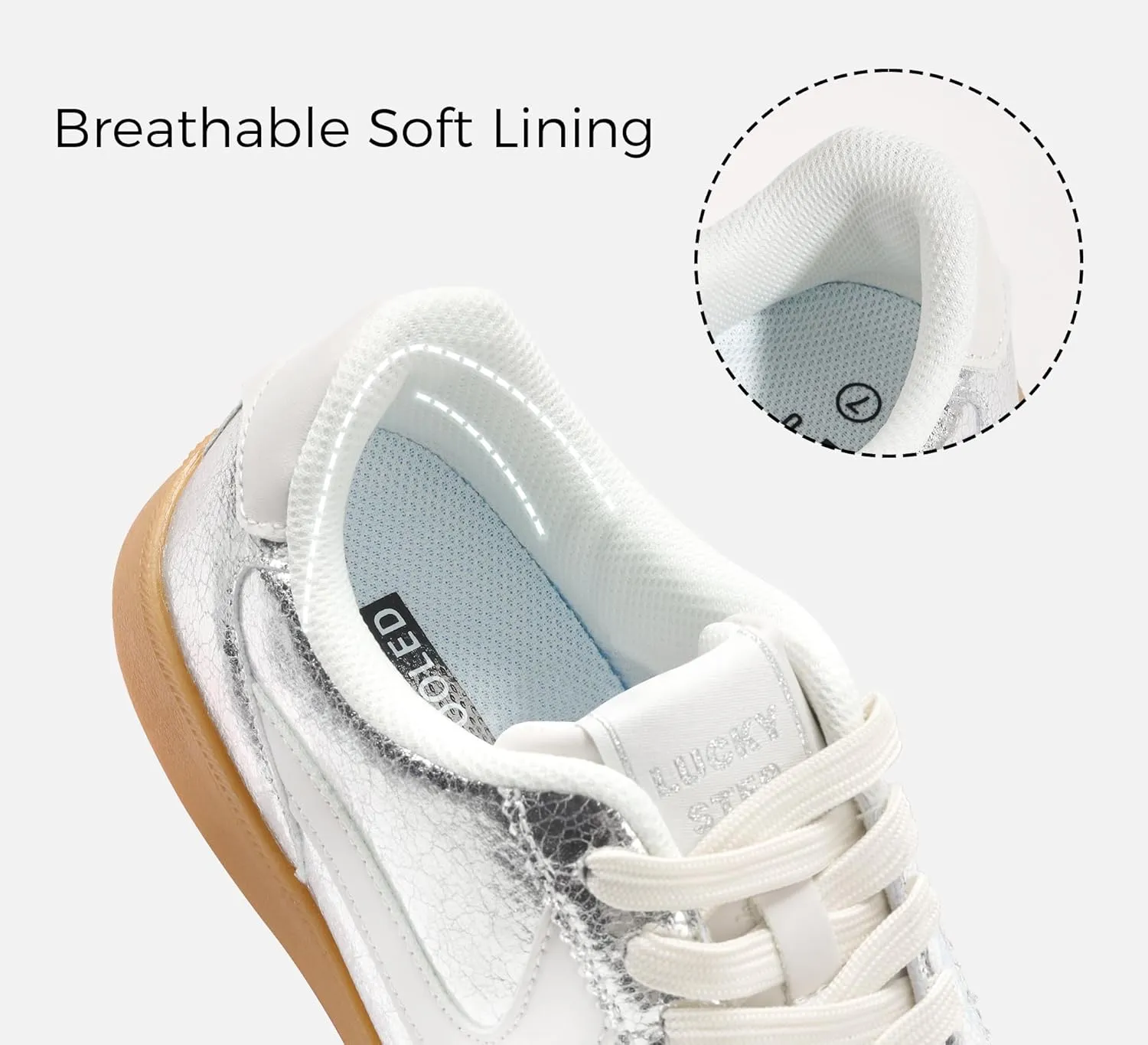 LUCKY STEP Women's Retro Fashion Sneakers Classic Casual Walking Shoes Non Slip Comfort Skate Shoes