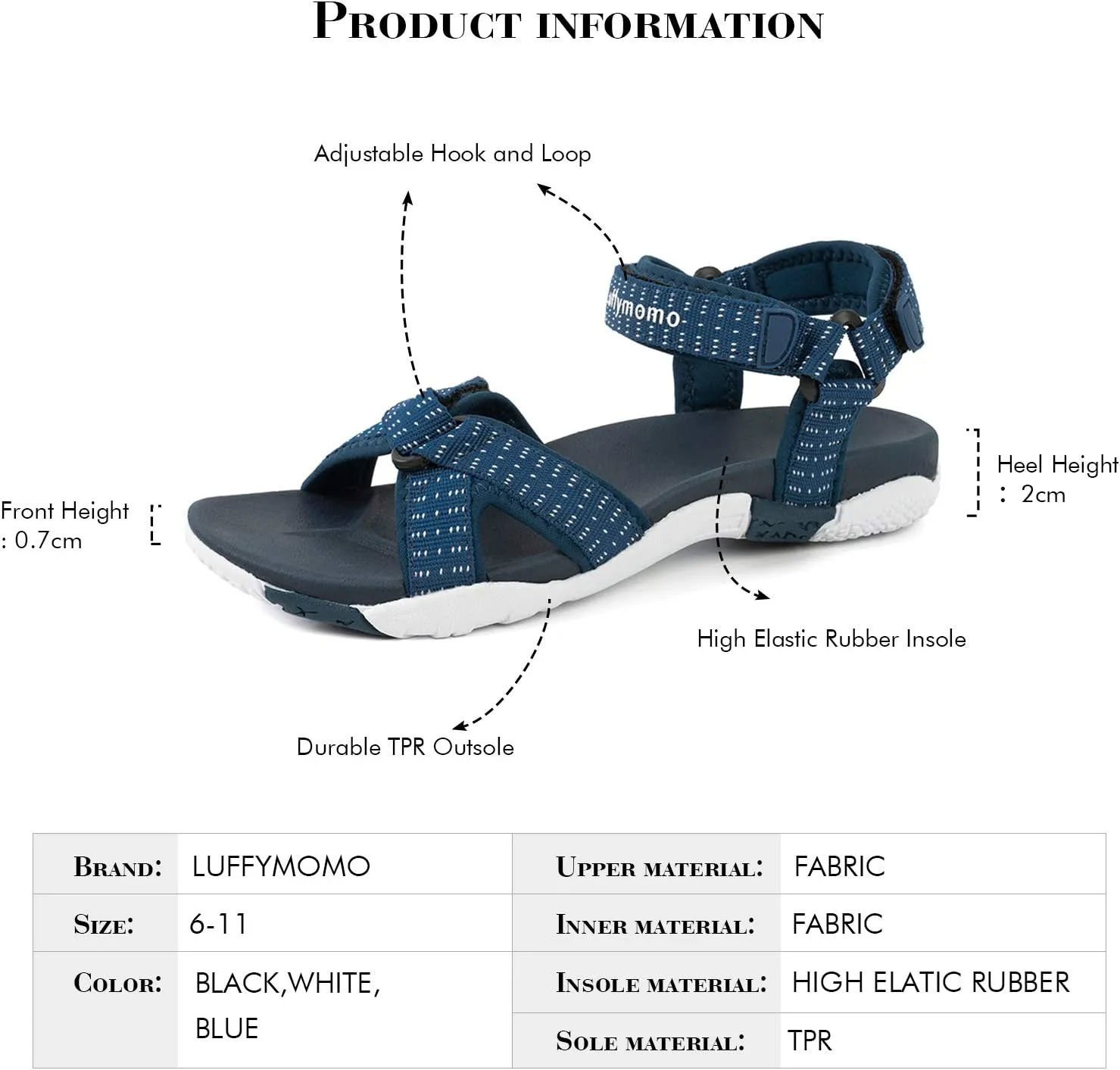 Luffymomo Womens Hiking Sandals Walking Sport Athtletic Webbing Sandals