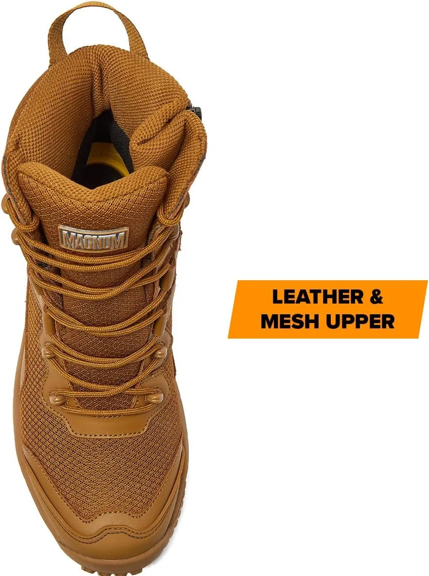 MAGNUM Men's Bragg Waterproof Tactical Boots for Men, Mens Military Hiking Boots, Breathable Light Weight Work Boots for Men