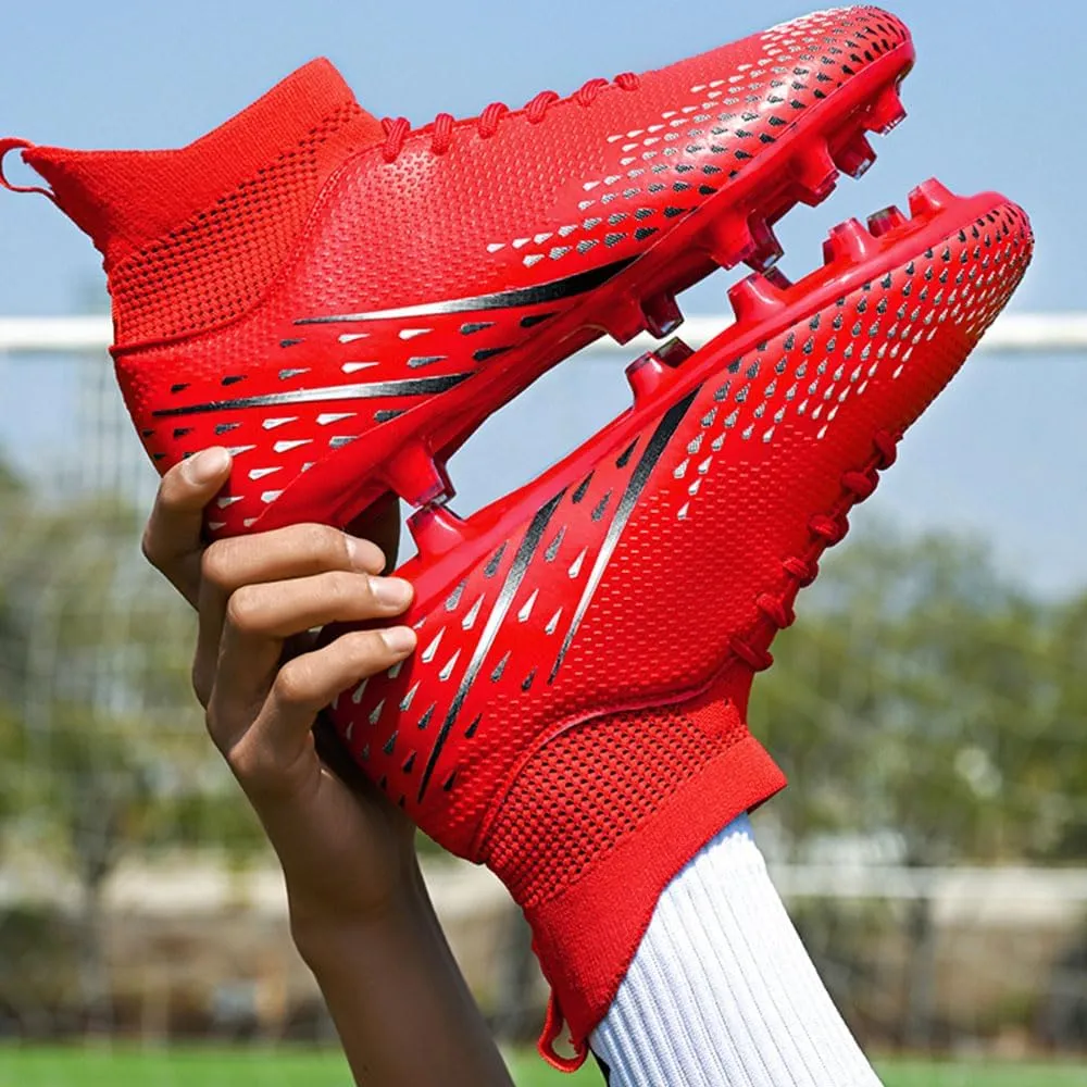 Maylrvjv Men's Soccer Cleats Football Shoes Breathable Non-Slip Outdoor/Indoor/Competition/Training Futsal Sneakers