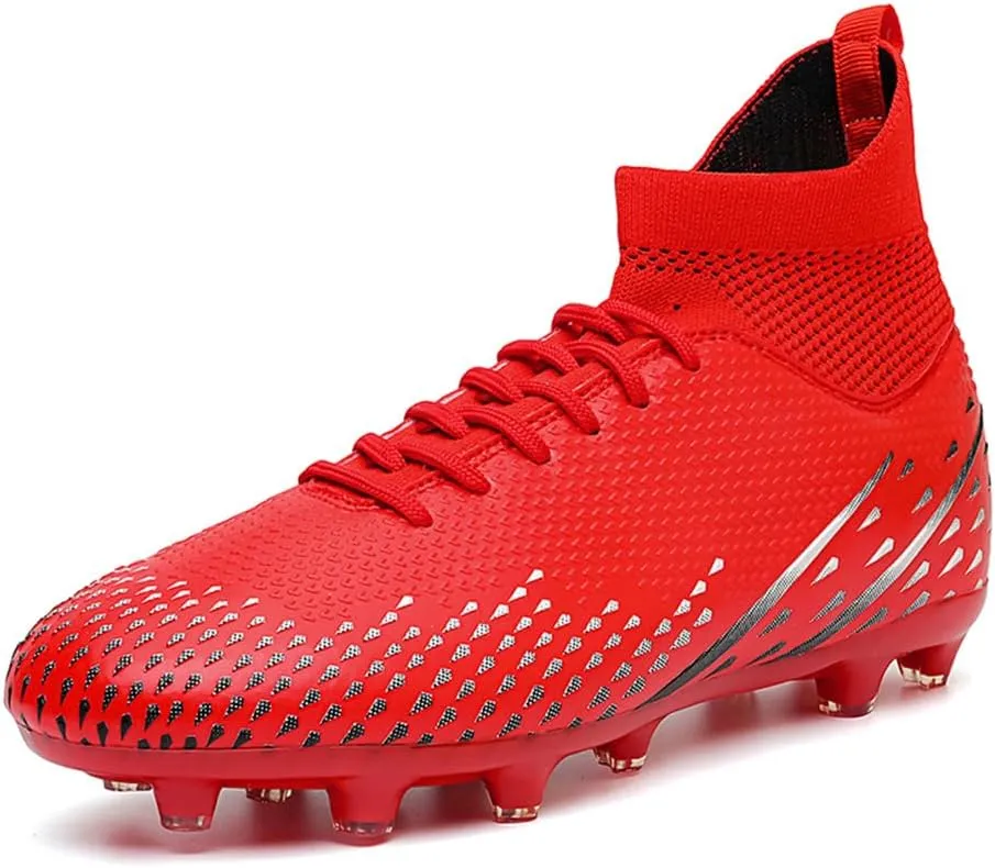 Maylrvjv Men's Soccer Cleats Football Shoes Breathable Non-Slip Outdoor/Indoor/Competition/Training Futsal Sneakers