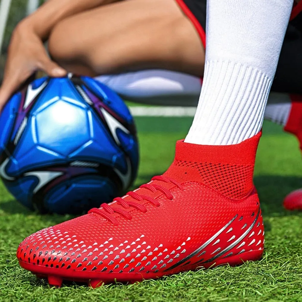 Maylrvjv Men's Soccer Cleats Football Shoes Breathable Non-Slip Outdoor/Indoor/Competition/Training Futsal Sneakers