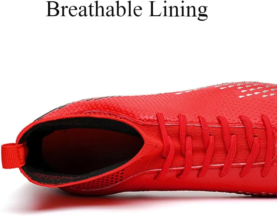 Maylrvjv Men's Soccer Cleats Football Shoes Breathable Non-Slip Outdoor/Indoor/Competition/Training Futsal Sneakers