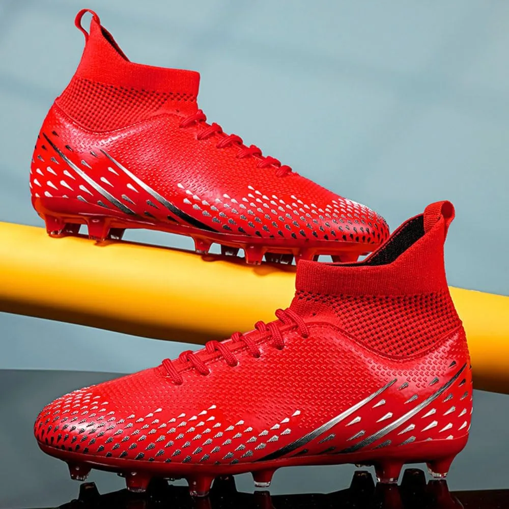 Maylrvjv Men's Soccer Cleats Football Shoes Breathable Non-Slip Outdoor/Indoor/Competition/Training Futsal Sneakers