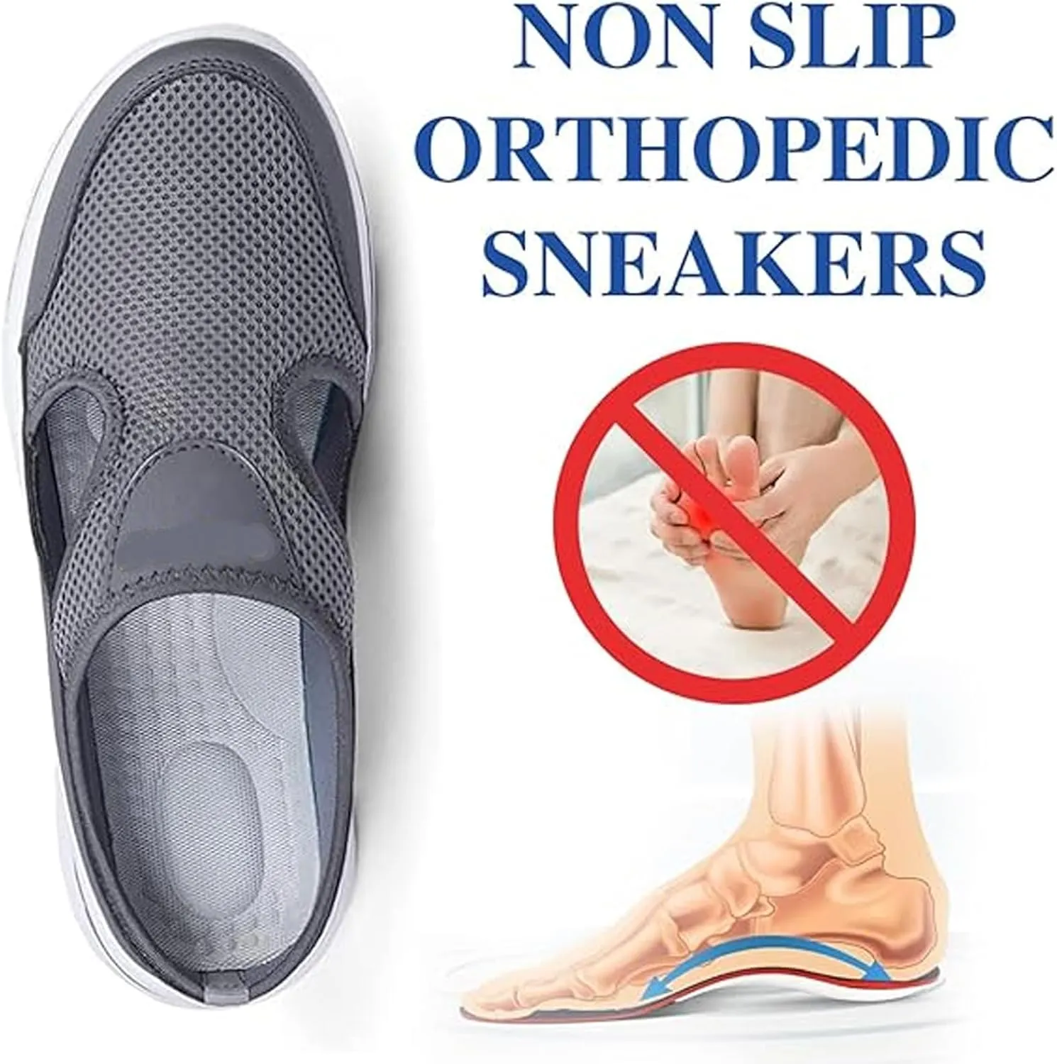 Meaboots Sandals - Meaboots Men's Comfort Breathable Support Sports Sandals, Meaboots Orthopedic for Men Slip on Sandals