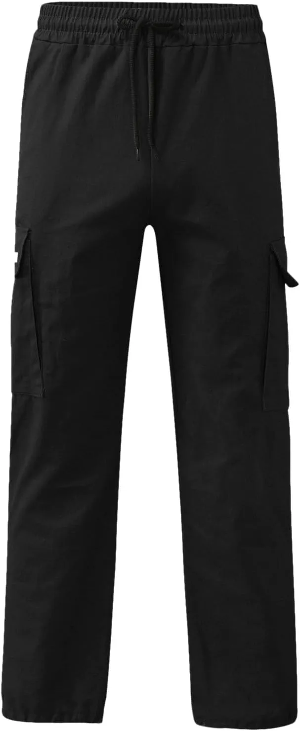 Men Cargo Combat Work Pant Gym Sports Jogger uflage Soft Jog Sweatpants Baggy Pant Drawstring Pull-On Pants
