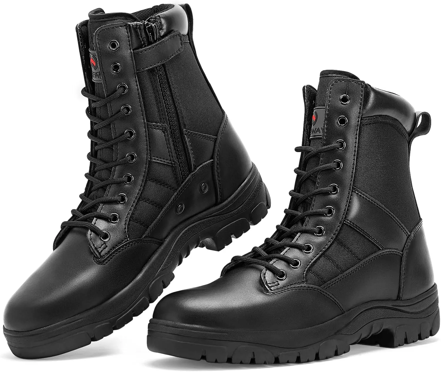 Men's 8 Inch Black Military & Tactical Combat Boots