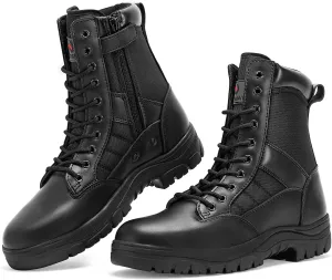 Men's 8 Inch Black Military & Tactical Combat Boots