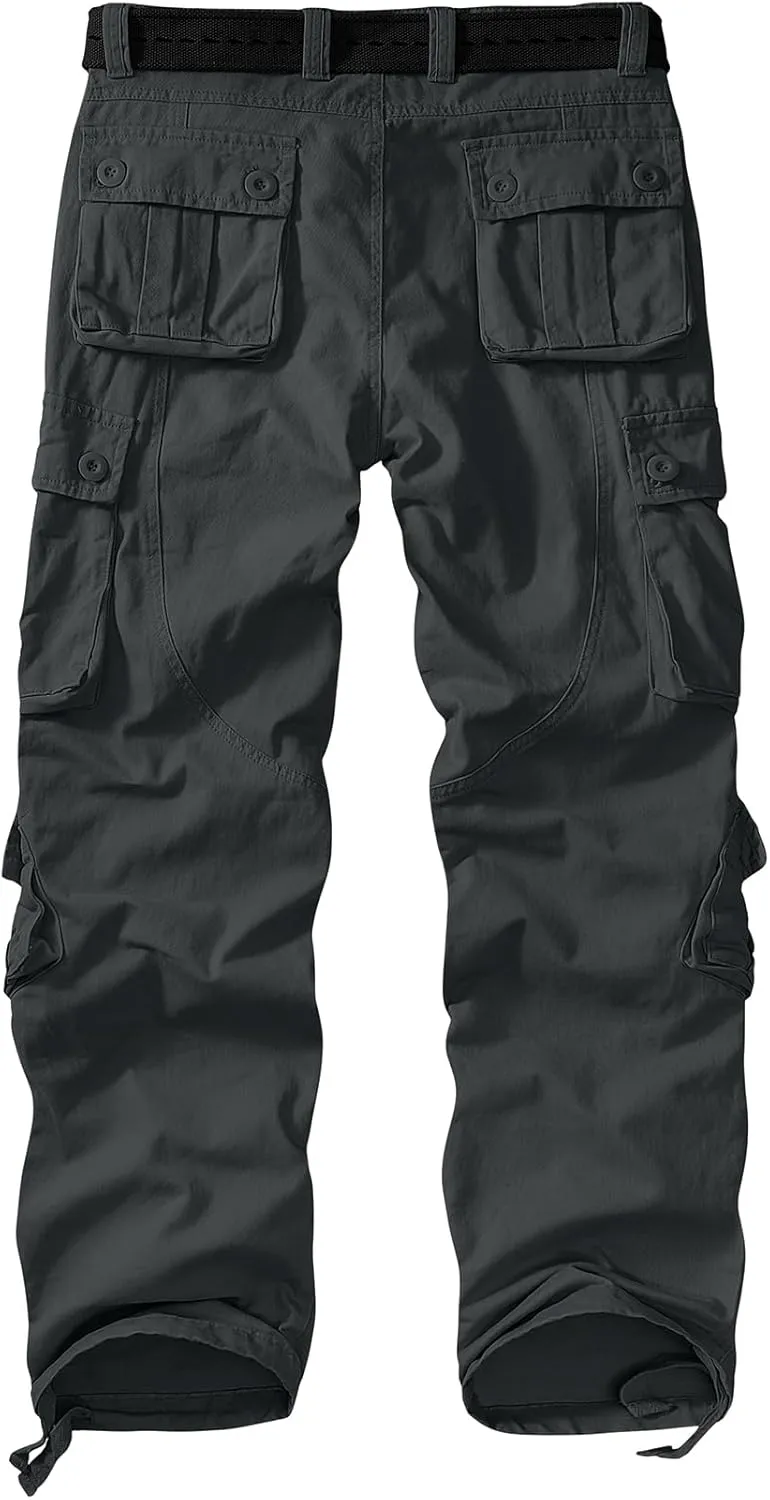 Men's BDU Casual Military Pants, Tactical Wild Army Combat ACU Rip Stop Camo Cargo Work Pants Trousers with 8 Pockets