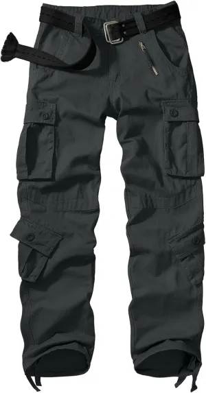 Men's BDU Casual Military Pants, Tactical Wild Army Combat ACU Rip Stop Camo Cargo Work Pants Trousers with 8 Pockets