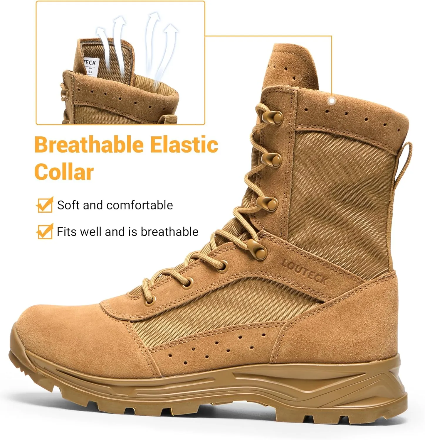Men's Military & Tactical Boots – Waterproof & Comfortable Boots for Men, Perfect for Work, EMS, Hiking, and Combat