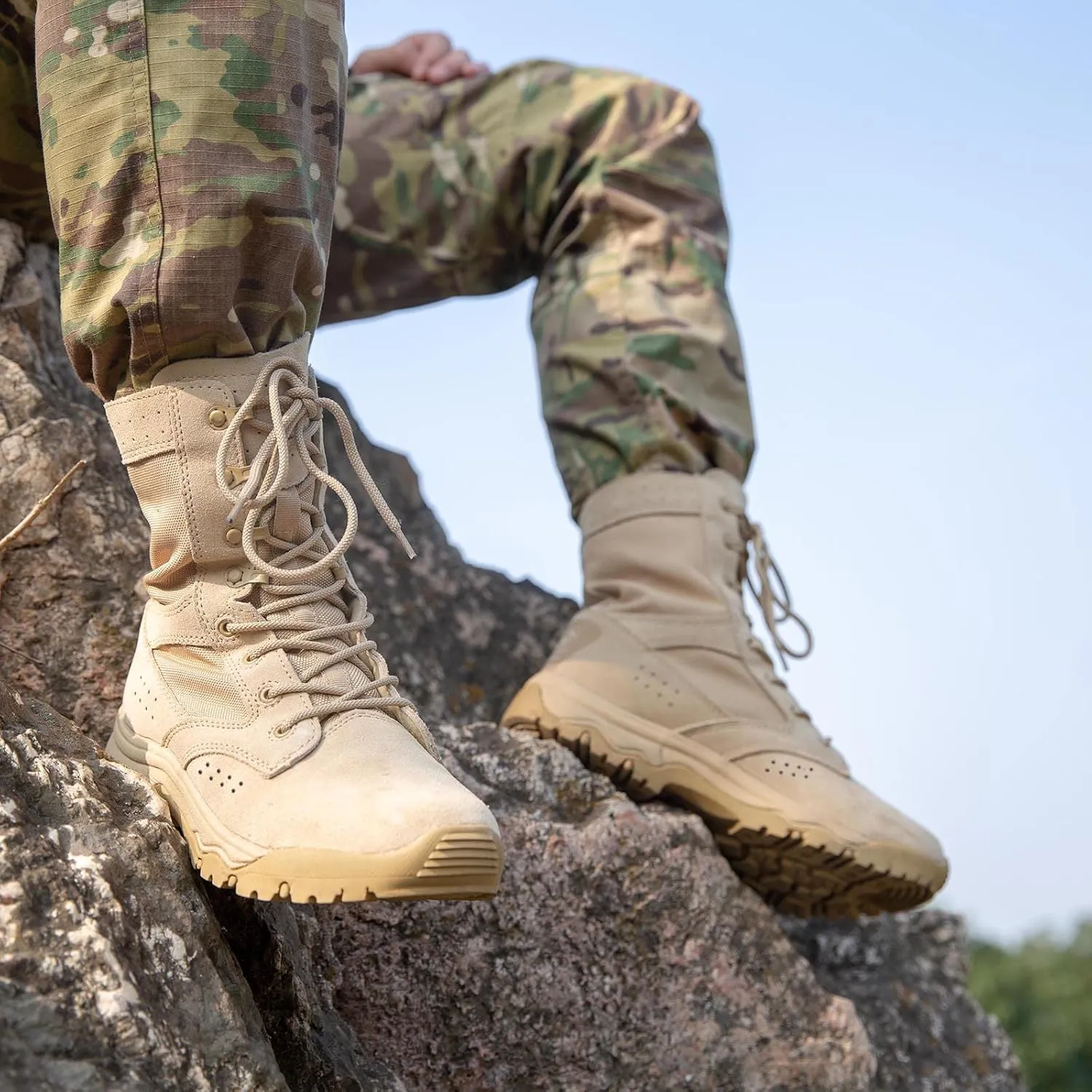 Men's Military Boots Lightweight Army Combat Tactical Military Boots For Men Hunting Jungle Hiking Work Boots