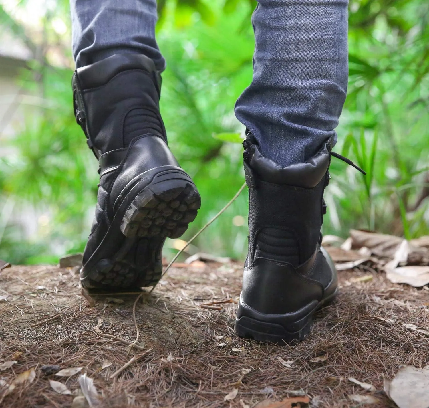 Men's Military Tactical Boots Army Jungle Boots with Zipper